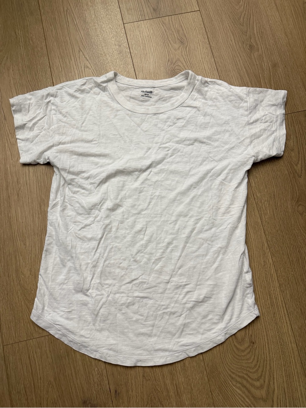 Classic women's White Crew Neck T-Shirt Madewell size small